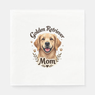 Servilleta De Papel Tipografía de mamá amante de los perros Retriever 