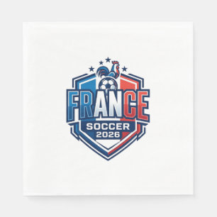 Servilleta De Papel Tipografía de país audaz fútbol Francia 2026 