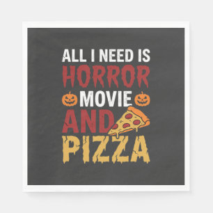Servilleta De Papel Tipografía de película de terror de Halloween y pi