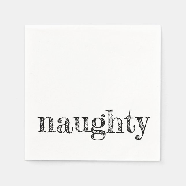 Servilleta De Papel tipografía de vacaciones NUAGHTY diversión festivi (Anverso)