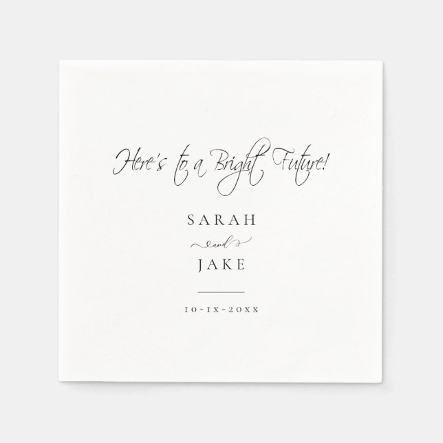 Servilleta De Papel Tipografía elegante: las mejores servilletas bodas (Anverso)