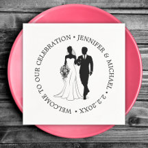 tipografía elegante pareja de recién casados negro
