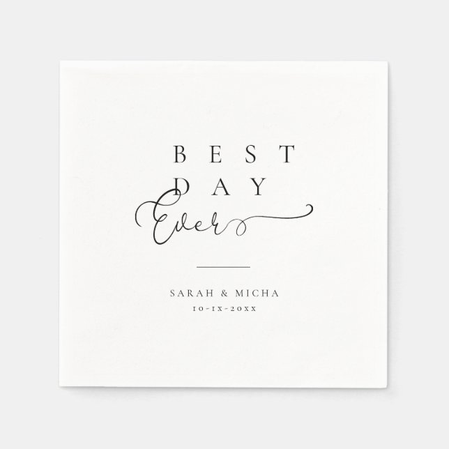 Servilleta De Papel Tipografía elegante: servilletas Bodas modernas (Anverso)