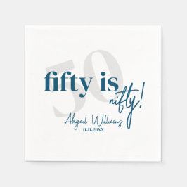 Servilleta De Papel Tipografía en negrita con fiesta de cumpleaños 50
