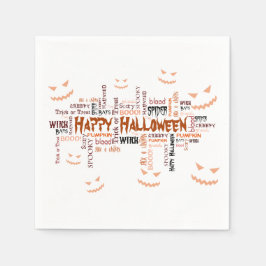 Servilleta De Papel Tipografía feliz de Halloween