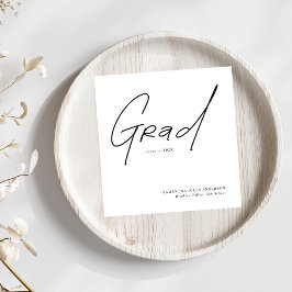 Servilleta De Papel Tipografía Moderna de Graduación con Letra Script