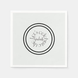 Servilleta De Papel Tipografía moderna elegante negra y en negrita Fie