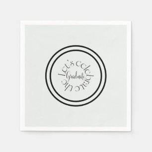 Servilleta De Papel Tipografía moderna elegante negra y en negrita Fie
