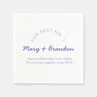 Servilleta De Papel Tipografía Moderna Minimalista Dato Curioso Boda