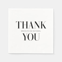 Servilleta De Papel Tipografía Moderna Negrita Gracias