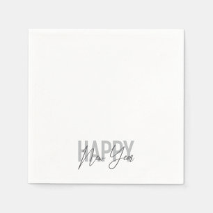 Servilleta De Papel Tipografía moderna, simple y genial de Feliz Año N