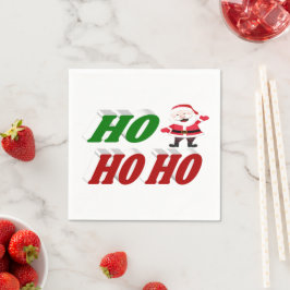 Servilleta De Papel Tipografía Navidad Ho Ho Ho Ho Santa Claus