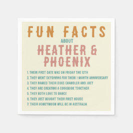 Servilleta De Papel Tipografía Negrita Retro Brillante Hecho Divertido