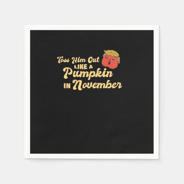 Servilleta De Papel Tíralo Como Una Ropa De Calabaza Trumpkin Hallowee (Anverso)