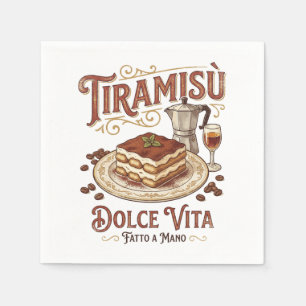Servilleta De Papel Tiramisú Dolce Vita Postre Italiano