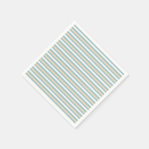 Servilleta De Papel Tiras azules, blancas y sonoras pasteles