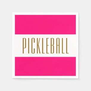 Servilleta De Papel Tiras blancas rosadas brillantes Festivas PICKLEBA