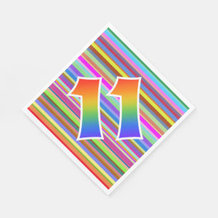 Servilleta De Papel Tiras coloridas + Acontecimiento del patrón Arcoi