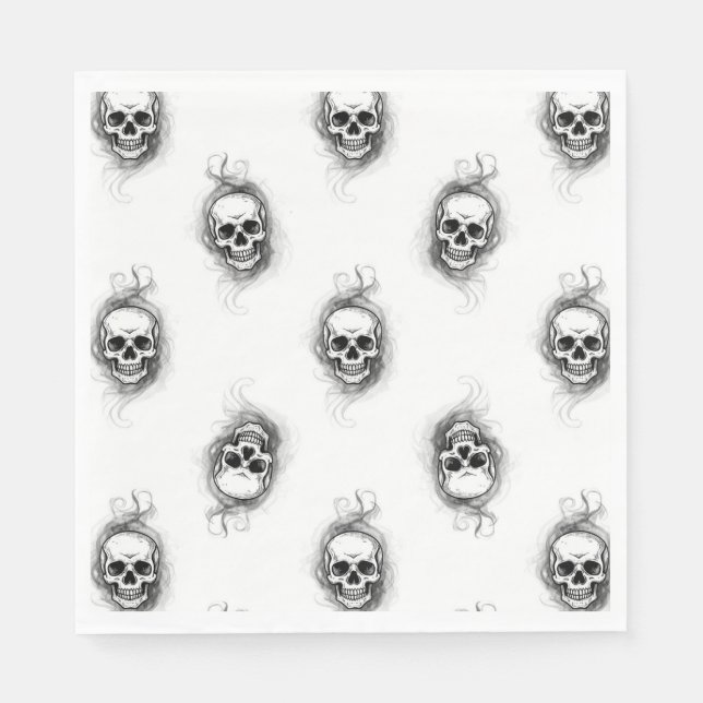Servilleta De Papel "Tiras de calavera" (Anverso)