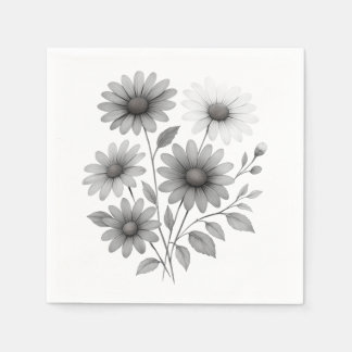 Servilleta De Papel Tiras de papel 50 ct - Impresión de margarita - Co