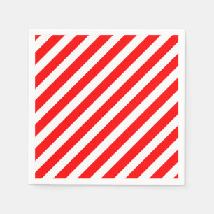 Servilleta De Papel Tiras de papel de canto rojo y blanco