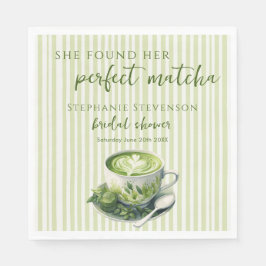 Servilleta De Papel Tiras Encontró Su Ducha Matcha Bridal Perfecta