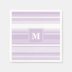 Servilleta De Papel Tiras moradas monogramo