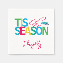 Servilleta De Papel Tis the Season Holiday Cocktail Napkins