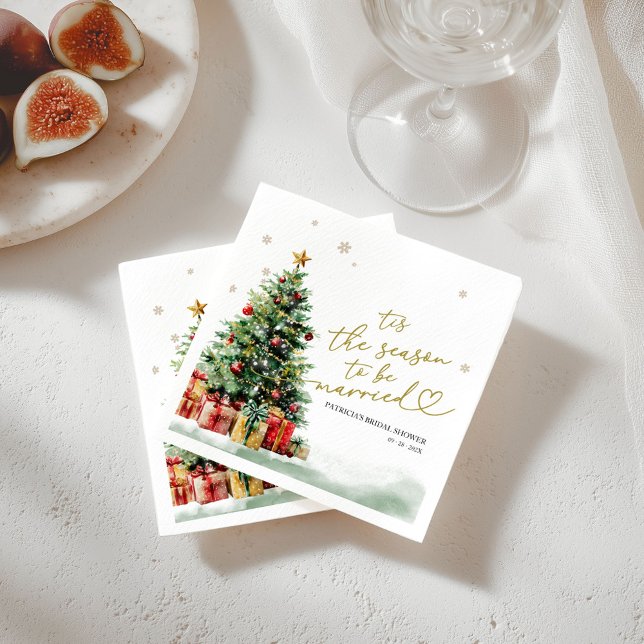Servilleta De Papel Tis the Season to be Married Bridal Shower (Subido por el creador)