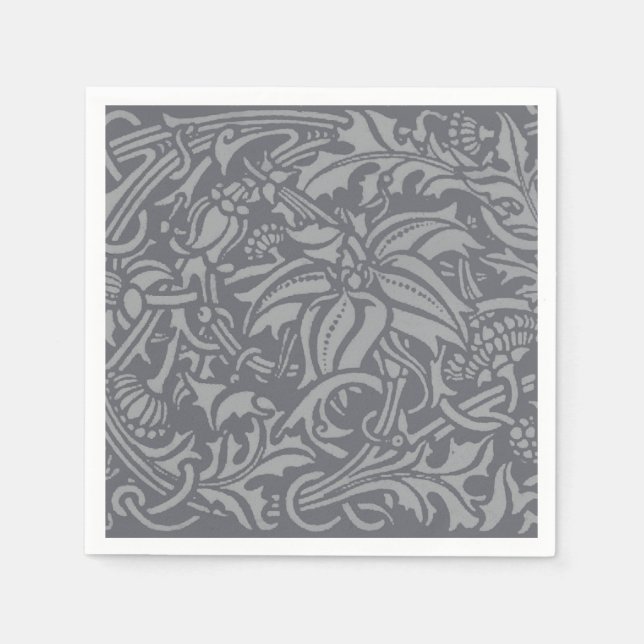 Servilleta De Papel Tistle escocés Knot William Morris Style (Anverso)
