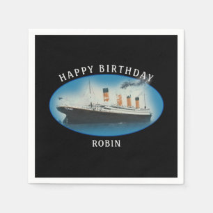 Servilleta De Papel Titanday Black RMS White Star Line Ship