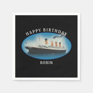 Servilleta De Papel Titanday Black RMS White Star Line Ship