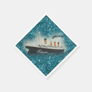 Servilleta De Papel Titanic Sapphire Purpurina Glam White Star Line