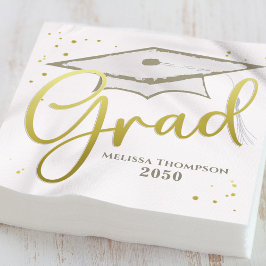 Servilleta De Papel Título de graduado de caligrafía de oro de grado