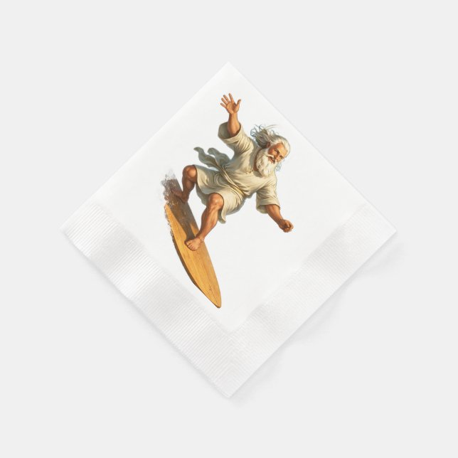 Servilleta De Papel Título surfando Moisés divertido arte bíblico fies (Borde)