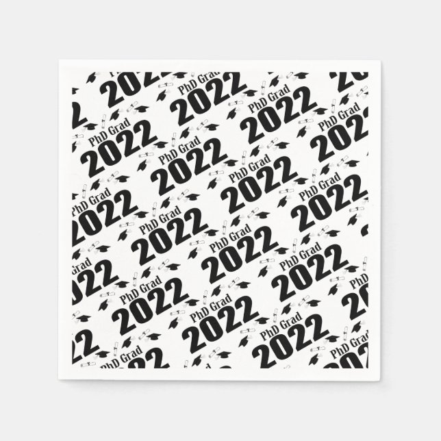 Servilleta De Papel Títulos y diplomas de graduación de doctorado (neg (Anverso)