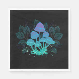 Servilleta De Papel Toadstools en Bushes