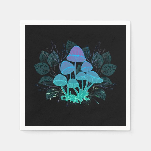 Servilleta De Papel Toadstools en Bushes (Anverso)