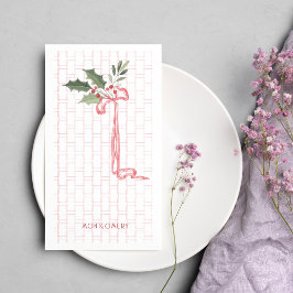 Servilleta De Papel Toalla de huésped para Navidades de Bow Holly Berr