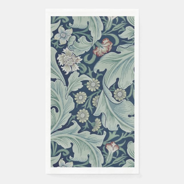 SERVILLETA DE PAPEL TOALLA DE HUÉSPEDES : WILLIAM MORRIS : DISEÑO FLOR (Anverso)