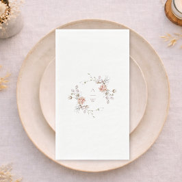 Servilleta De Papel Toalla de Invitado de Boda con Monograma Floral El