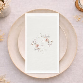 Servilleta De Papel Toalla de Invitado de Boda con Monograma Floral El