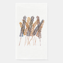 Toalla de invitado de papel de otoño