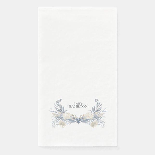 Servilleta De Papel Toalla de invitado personalizada Blu Heron (Anverso)
