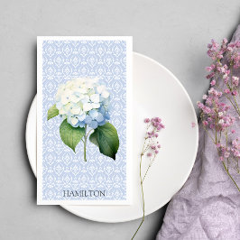Servilleta De Papel Toalla de invitado personalizada Hydangea Blue Dam