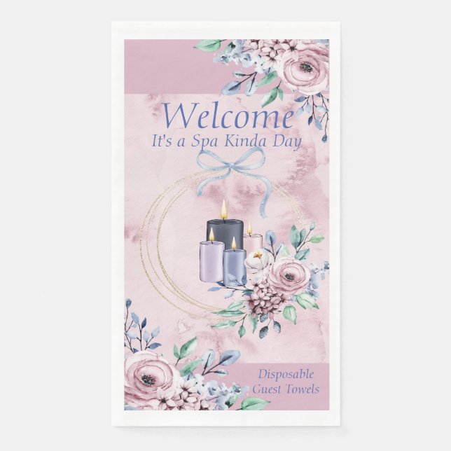 Servilleta De Papel Toalla de papel de Napkin Qty 50 Spa Kinda Day (Anverso)