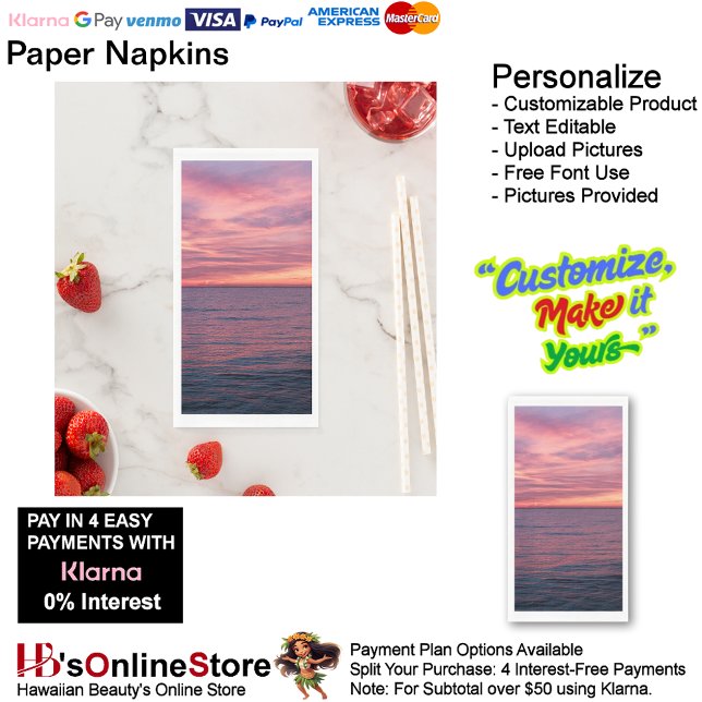 Servilleta De Papel Toalla de papel Sunset Beach Guest (Sunset Beach Tables Kitchen Restaurant Decor Paper Guest Towels 49.
)