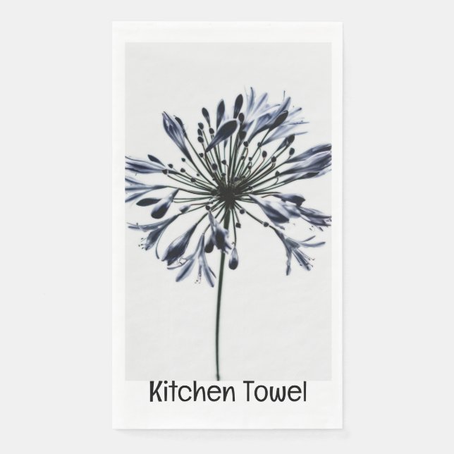 Servilleta De Papel Toalla lirio en blanco y negro (Anverso)