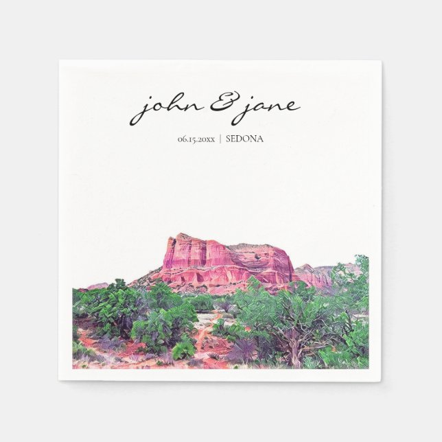 Servilleta De Papel Toallas AZ de Sedona personalizadas (Anverso)