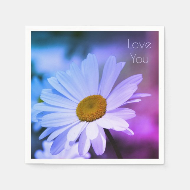 Servilleta De Papel Toallas Azules Ligeras Y Púrpura (Anverso)